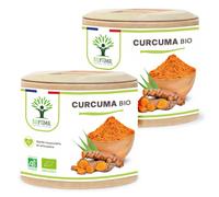 Curcuma + Poivre Noir Bio - Complément Alimentaire - Articulation Digestion - Curcumine Pipérine - Haute Absorption - Fabriqué En France - 2x60 Gélules