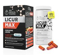 Curcumine de curcuma - 185x mieux absorbée - 1 gélule par jour sans pipérine - Technologie micellaire NovaSOL - Gélules véganes - Licur Max (60 gélules, 2 mois)