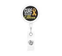 Cure Childhood Cancer Awareness Porte-badge rétractable Reel Clip Id Card Holder forNurse Student Office Worker