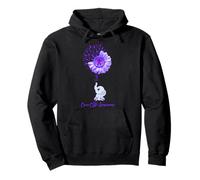 Cure Cure CJD Awareness Faith Elephant Survivor Fighter Sweat à Capuche