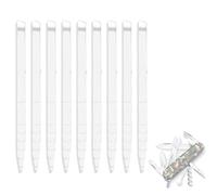 Cure Dent de Rechange pour Couteau Suisse 5 cm - Lot de 9 Cure Dents Blancs en Plastique comme Accessoire EDC pour Swiss Champ Camping Randonnée Voyage