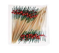 Cure-dents 12cm, 100 pièces, choix de Buffet, Cupcake, fourchette à fruits, fête, Dessert, bâton salade, brochette Cocktail(Green)