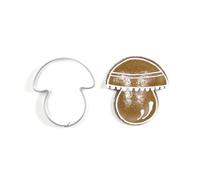 BLEX Halusky Emporte-pièce en Acier Inoxydable en Forme de Champignon, Fer Blanc, Argent, 1.5 x 4.5 x 5.3 cm