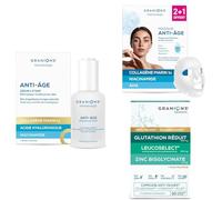 Cure Eclat - GRANIONS - SERUM 30 mL + MASQUE 2+1 OFFERT + COMPLEXE ANTI TACHE GLUTATHION - Collagene Marin - Collagene et Acide Hyaluronique - Glutathion - Skincare Hydratation & Anti Ride