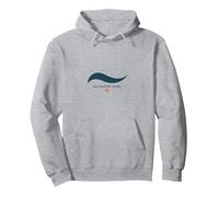 Cure en Eau salée : Logo Coastal Wellness Ocean Wave Sweat à Capuche, Unisexe pour Adultes, Gris Chiné, L