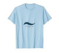 Cure en Eau salée : Logo Coastal Wellness Ocean Wave T-Shirt, Homme, Bleu Céleste, L