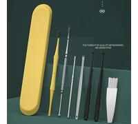 Cure-Oreille À Double Tête, Dispositif De Massage De La Tête, Doux, Nettoyeur, Soins, 7 Pièces, H7o6