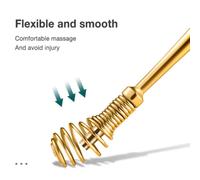 Cure-Oreille À Massage À 360 ° En Acier, 1 Pièce, Élimination Du Cérumen, Nettoyage Des Conduits Auditifs, Conception Flexible, Outils De Soins