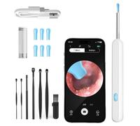 Cure-oreille visuel intelligent sans fil - Endoscope du conduit auditif HD 1080P Cure-oreille éclairé par LED, dites adieu au prélèvement à l'aveugle, sûr et visible !