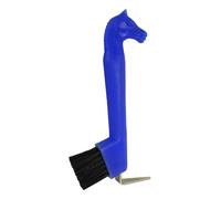 Cure-pied pour cheval avec tête de cheval York Bleu TU