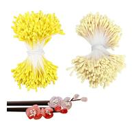 Cure-pipe Bouquet pour l'artisanat, Lot de 800 cure-pipes jaunes avec deux têtes de perles, Bouquet de fleurs, Nettoyeur de pipes, Accessoires pour projet d'artisanat DIY