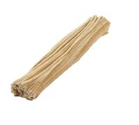 Cure-pipes, 100 pièces tiges de chenille en polyester de couleur pure flexibles et pliables pour fournitures d'art et d'artisanat projets de bricolage (Couleur chair)