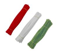 Cure-pipes multicolores pour artisanat d ' art, tiges en peluche, 30cm x 6mm, pour décoration créative, art et artisanat