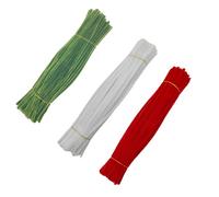 Cure-pipes multicolores pour artisanat d ' art, tiges en peluche, 30cm x 6mm, pour décoration créative, décoration de la maison