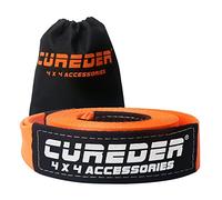Cureder Sangle de remorquage - Sangle de récupération de 7,6 cm x 9,1 m, testée en Laboratoire, résistance à la Rupture de 15,9 kg, adaptée pour Les véhicules Tout-Terrain d'urgence et Les camions,