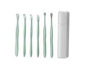 curee-oreille Indolore - 6 Pièces Dissolvant De Cérumen, Cuillère D'oreille | Curette Pour Enlever Le Cérumen Avec Boîte De Rangement, Kit De Nettoyage Des Oreilles Pour La Maison Et Les Voyag