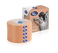 CureTape® Lot de 5 rouleaux de bande de kinésiologie (1 cm x 5 m) - Bande de kinésiologie imperméable et sans latex - Avec une longue adhérence - Idéal pour lymphatape et traitement des cicatrices