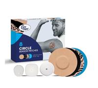 CureTape Lot de 8 patchs Feestyle Libre Dexcom G7 - Lot de 8 pansements de fixation imperméables - Diamètre 65 mm - Mélange