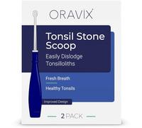 Curettes pour Amygdales LED | Lot de 2 | Remède Contre la Mauvaise Haleine | 2 Outils pour Extraire le Caséum des Cryptes Amygdalienne | 6 Embouts Interchangeables | Hygiène Buccale | ORAVIX