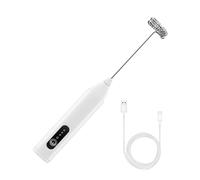 curfair Mélangeur à différentes vitesses pour ingrédients avec réglage intelligent Mousseur à lait électrique Type C Agitateur de boisson portatif rechargeable Baguette de fouet à 3 vitesses
