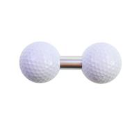 curfair Outil d'entraînement de putt double balle de golf avec tube d'équilibre, accessoire d'aide au putting, pour hommes, papa, mari, blanc