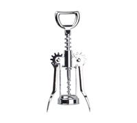 curfair Ouvre-vin résistant à la Corrosion, Tire-Bouchon à Ailes en Alliage Monobloc, Bouteille multifonctionnelle de bière Robuste pour la Cuisine à Domicile et Le Restaurant Argent