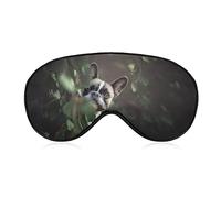 Curieux bouledogue français sommeil masque pour les yeux doux sommeil couverture bandeau masque de sommeil couverture pour sommeil voyage