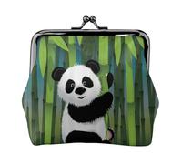 Curious Baby Panda Petit portefeuille pour femme, porte-monnaie pour femme, petit portefeuille pour femme, petite trousse de maquillage pour sac à main, Noir , Taille unique, Organiseur de sac