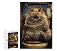 Curious Cat Reading Book Puzzle 1000 Pièces Educa Jouet en Bois Cadeau Unique Décoration Intérieure Jeu Éducatif Challenge Toy Adultes Et Enfants À Partir De 14 Ans 300 PCS