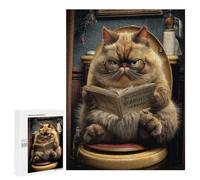 Curious Cat Reading Book Puzzle 1000 Pièces Educa Jouet en Bois Cadeau Unique Décoration Intérieure Jeu Éducatif Challenge Toy Adultes Et Enfants À Partir De 14 Ans 500 PCS