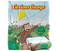 Curious George - Couverture, 152 x 127 cm, Couverture Ultra Douce Kite Flying George Silky Touch, 50 x 60 Pouces