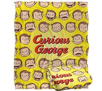 Curious George Heads Plaid Ultra Doux au Toucher Soyeux - 152 x 127 cm
