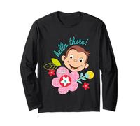 Curious George Hello There Spring Bloom Manche Longue