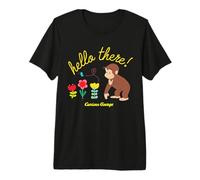 Curious George Hello There Spring Flowers T-Shirt Haut de Gamme