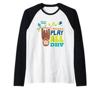 Curious George I Wanna Play All Day Manche Raglan