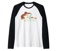 Curious George Lets Be Curious Spring Flowers Manche Raglan