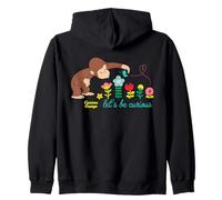 Curious George Lets Be Curious Spring Flowers Sweat à Capuche