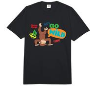 Curious George Lets Go Wild Upside Down Comfort Colors Adult Heavyweight T-Shirt