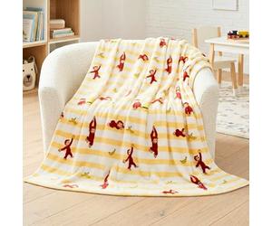 Curious George Monkey Couverture pour Enfants, 116,8 x 152,4 cm, Douce et Confortable pour canapé, lit ou Voyage (Produit sous Licence Officielle) Franco