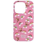 Curious George Rainbow Spring All Over Print Coque pour iPhone 14 Pro