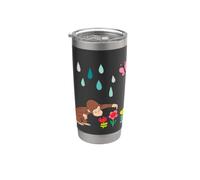 Curious George Rainbows And Flowers Spring Fun Gobelet isotherme en acier inoxydable double paroi
