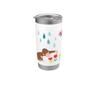 Curious George Rainbows And Flowers Spring Fun Gobelet isotherme en acier inoxydable double paroi