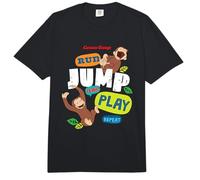 Curious George Run Jump Play Repeat Comfort Colors Adult Heavyweight T-Shirt