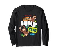 Curious George Run Jump Play Repeat Manche Longue