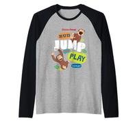 Curious George Run Jump Play Repeat Manche Raglan
