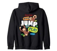 Curious George Run Jump Play Repeat Sweat à Capuche