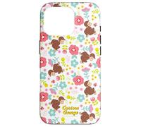 Curious George Spring Floral All Over Print Coque pour iPhone 16 Pro