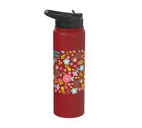 Curious George Spring Floral All Over Print Stainless Steel Insulated Water Bottle