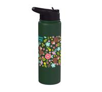 Curious George Spring Floral All Over Print Stainless Steel Insulated Water Bottle