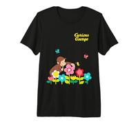 Curious George Spring Flower Garden Fun T-Shirt Haut de Gamme